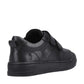 Hush Puppies Daxton Touch Fast Black Boys Leather School Shoes