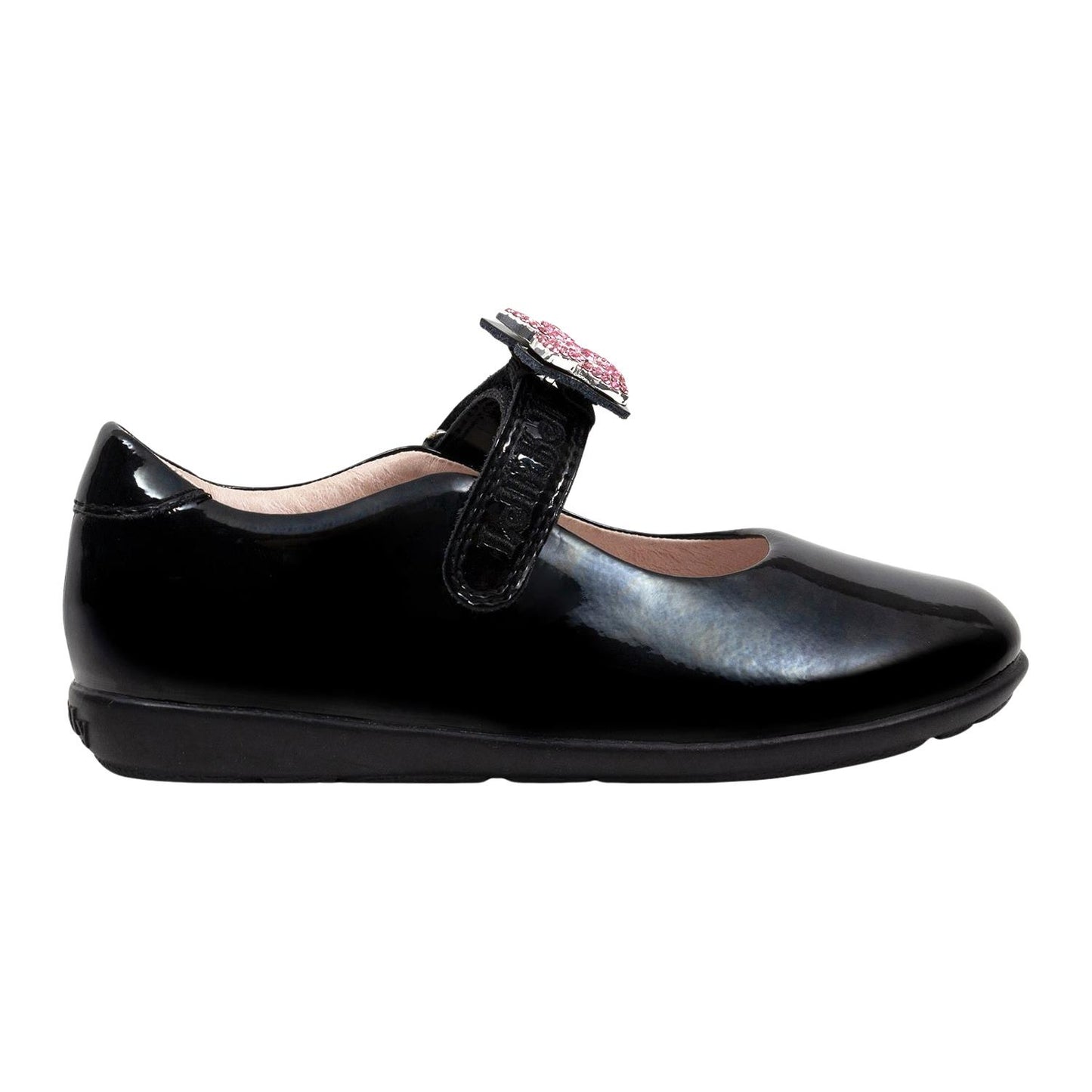 Lelli Kelly Daisy 2 Wide Fit G Patent Black School Shoes LK8481