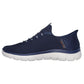 Skechers Mens Summits Wide Fit Navy Blue Slip Ins Shoes High Range 232457W/NVY