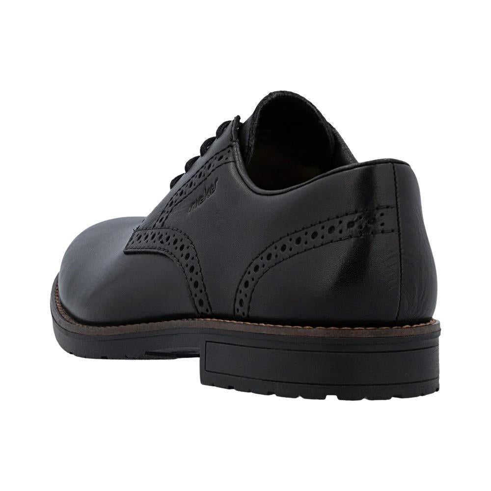 Rieker Mens Leather Lace Up Formal Shoes 14642-00 Black