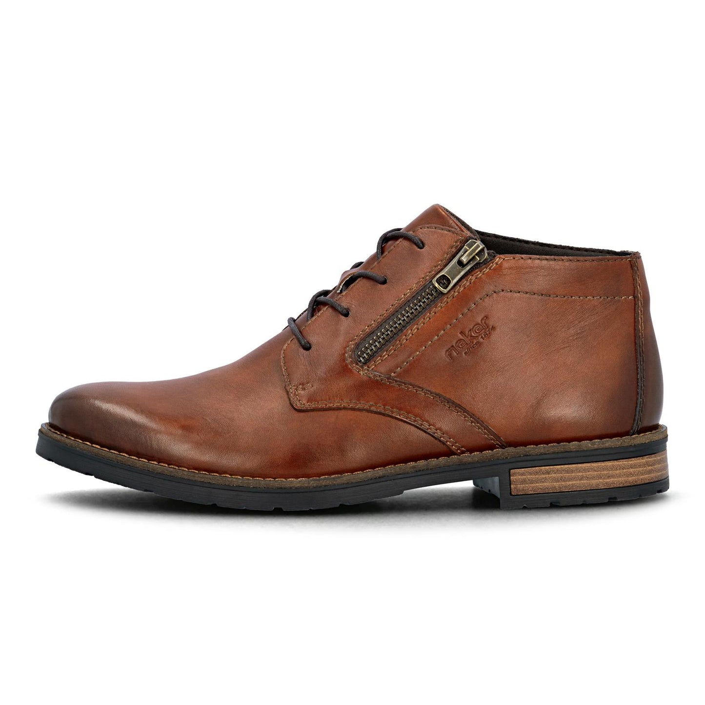 Rieker Mens Leather Boots 14609-24 Brown