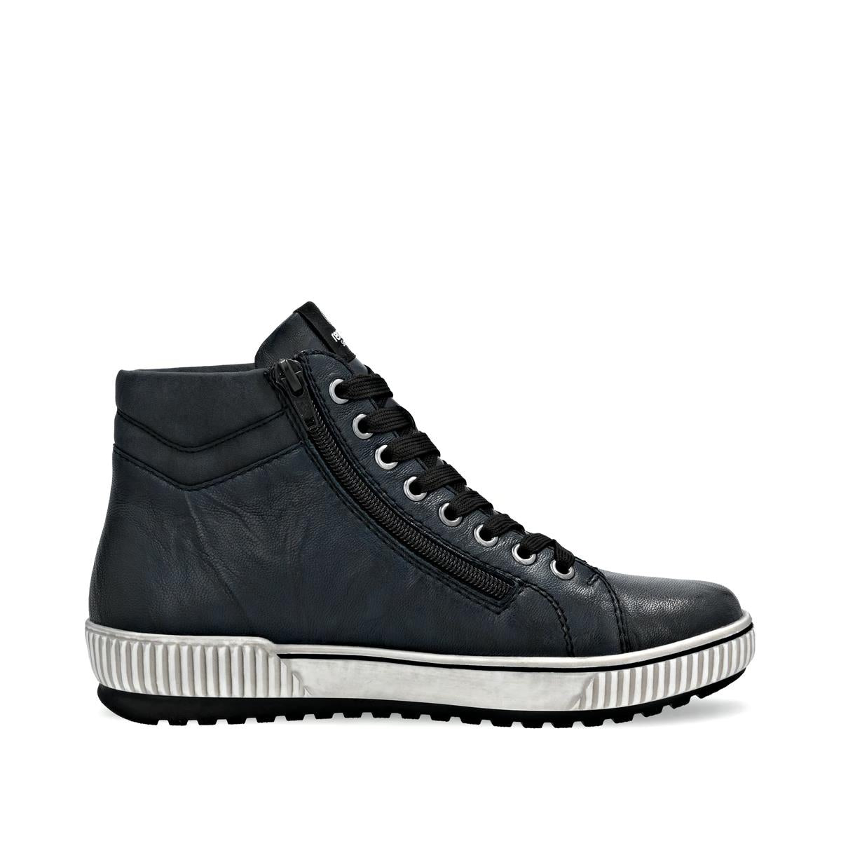 Remonte D0772-15 Blue Leather Waterproof Casual Ankle Boots