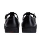 Girls Kickers KicK T Y Black Leather T Bar School Shores 1-KF0001002BTW