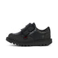 Kickers Kick Scuff Twin Black Leather Boys School Shoes 1-17538