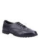Hush Puppies Black Eadie SNR Leather Brogue School Shoes 26397