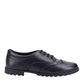 Hush Puppies Black Eadie SNR Leather Brogue School Shoes 26397
