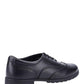 Hush Puppies Black Eadie SNR Leather Brogue School Shoes 26397