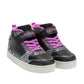 Lelli Kelly Girls Gioiello Black Multi Glitter Trainers LK4412