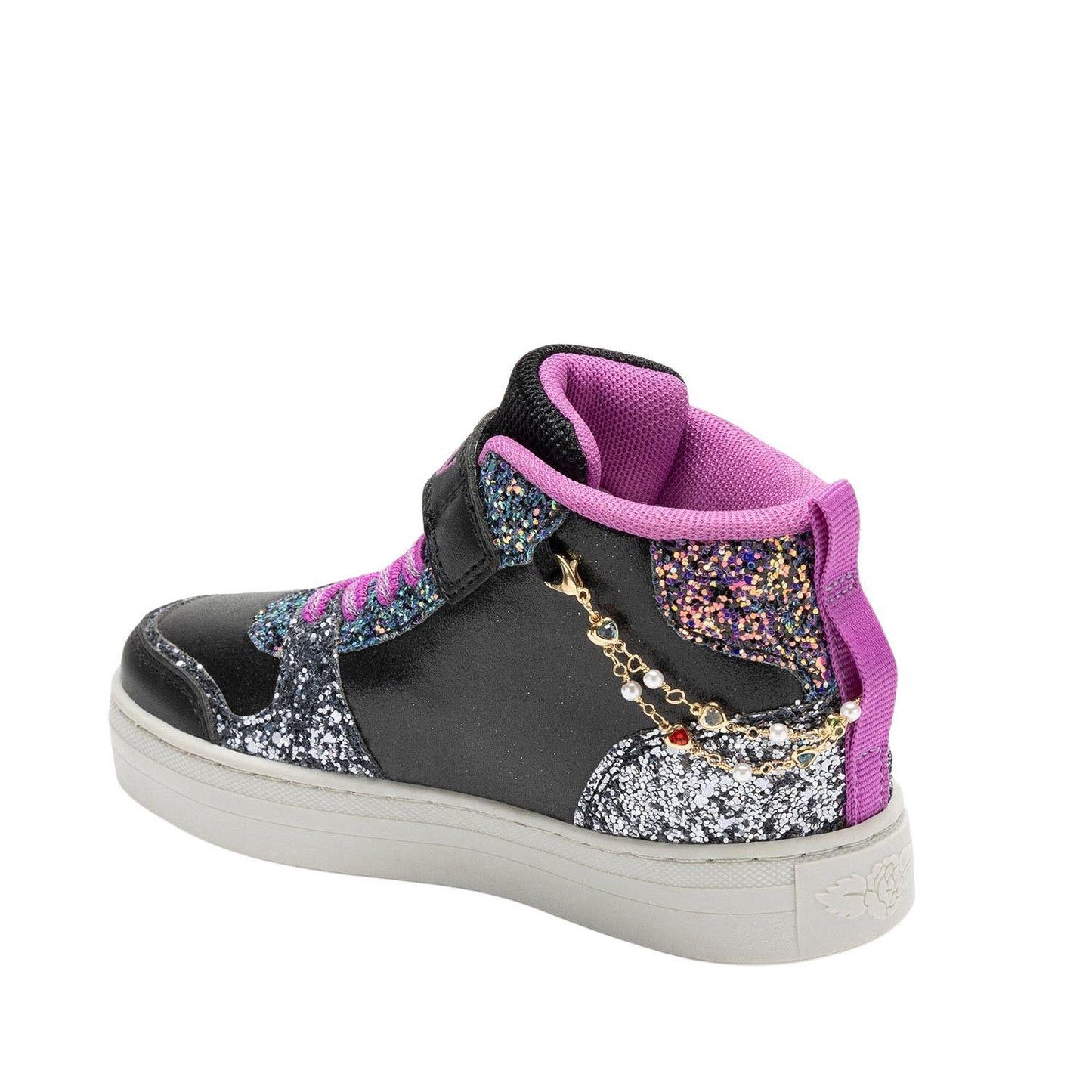 Lelli Kelly Girls Gioiello Black Multi Glitter Trainers LK4412
