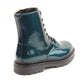 Heavenly Feet Womens Justina2 Ocean Glitter 8 Eyelet Vegan Ankle Boots
