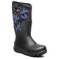 Bogs Classic Seamless Tall Outline Leaves Black Multi Waterproof Boots 73367