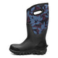 Bogs Classic Seamless Tall Outline Leaves Black Multi Waterproof Boots 73367
