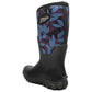 Bogs Classic Seamless Tall Outline Leaves Black Multi Waterproof Boots 73367