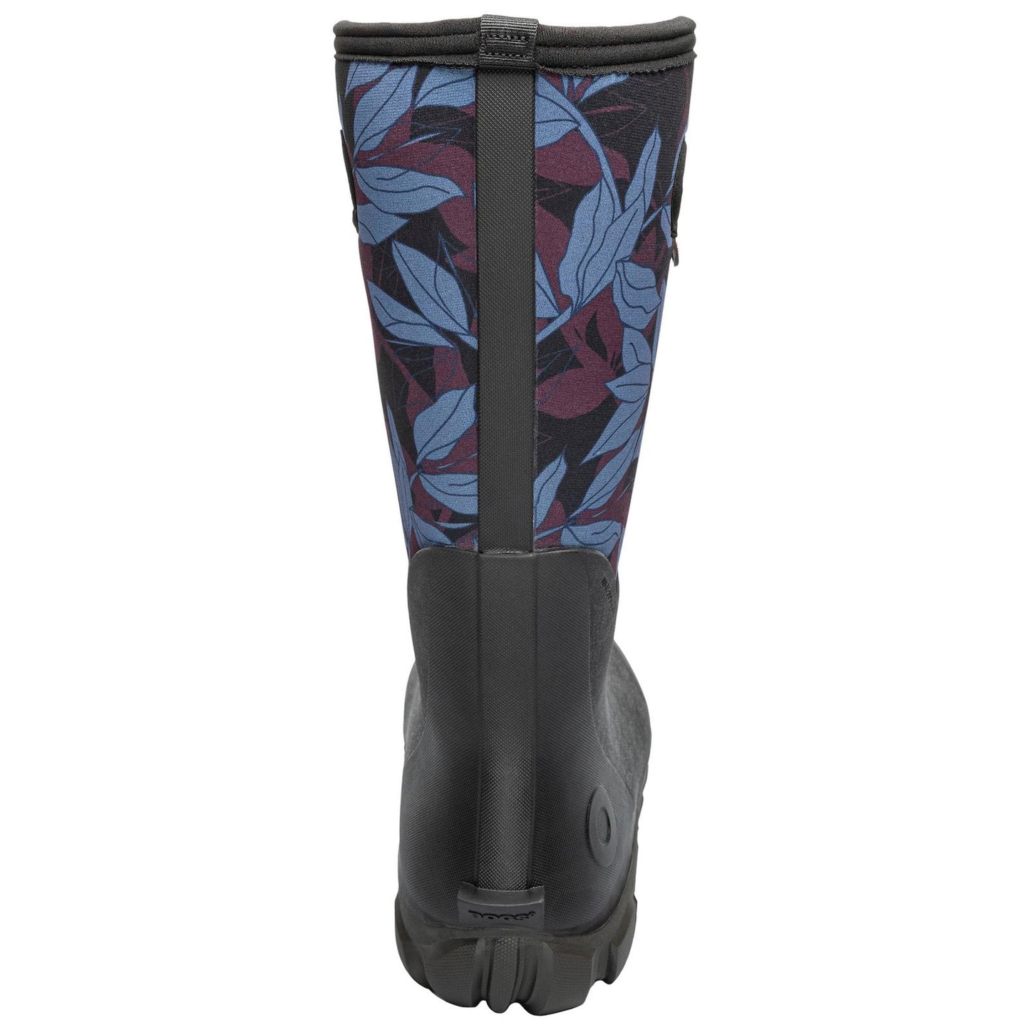 Bogs Classic Seamless Tall Outline Leaves Black Multi Waterproof Boots 73367