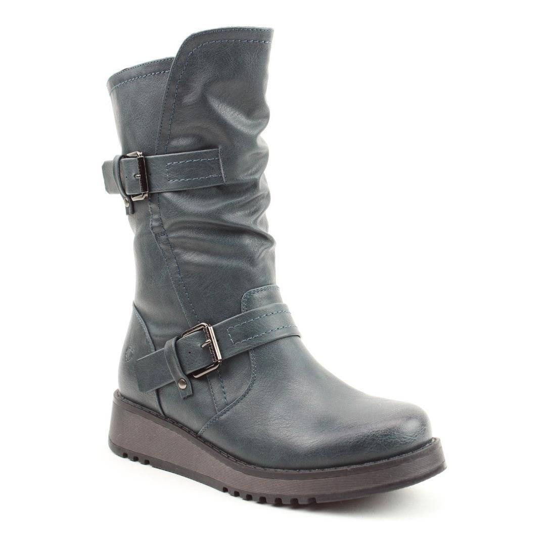 Heavenly Feet Womens Hannah4 Ocean Mid Calf Vegan Boots
