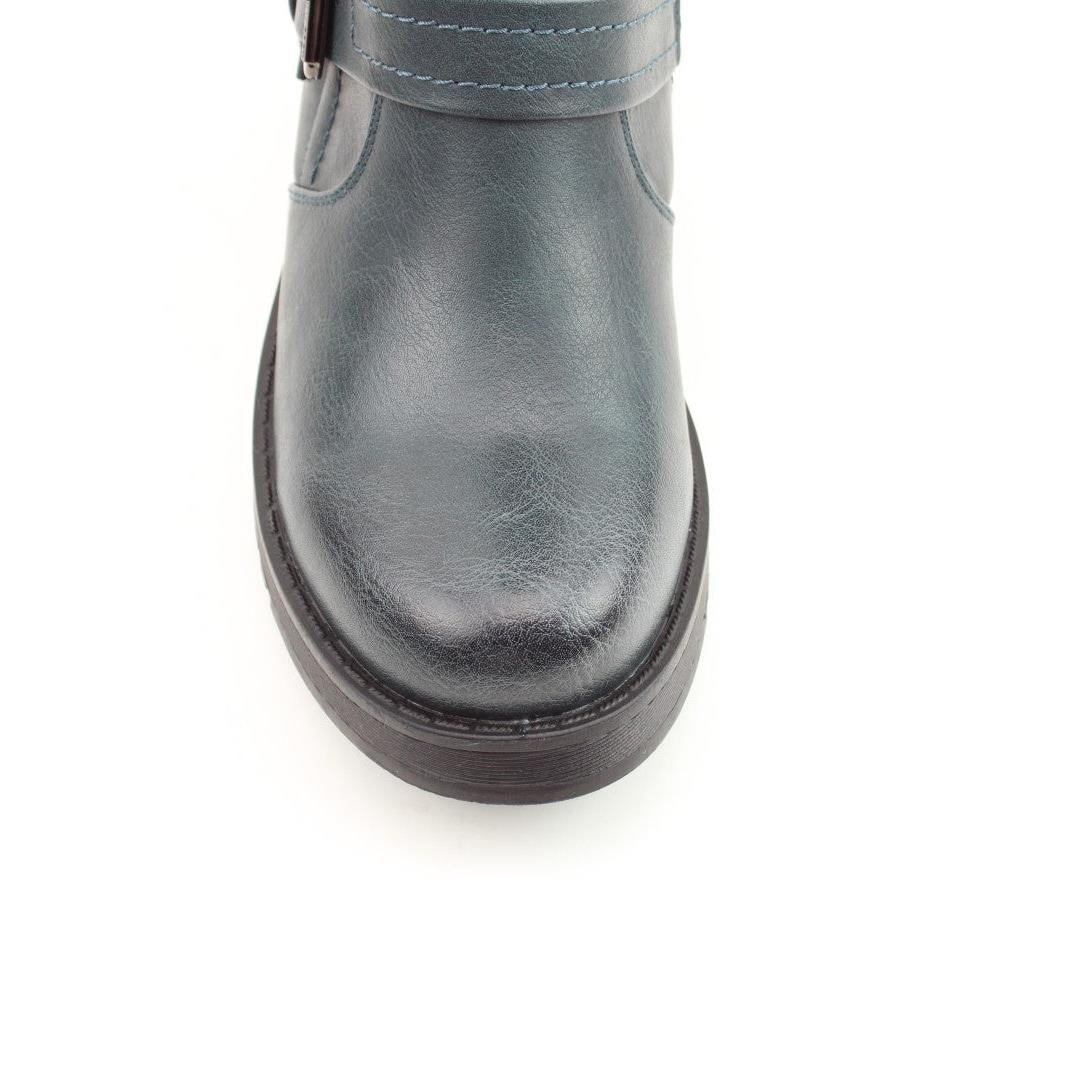 Heavenly Feet Womens Hannah4 Ocean Mid Calf Vegan Boots