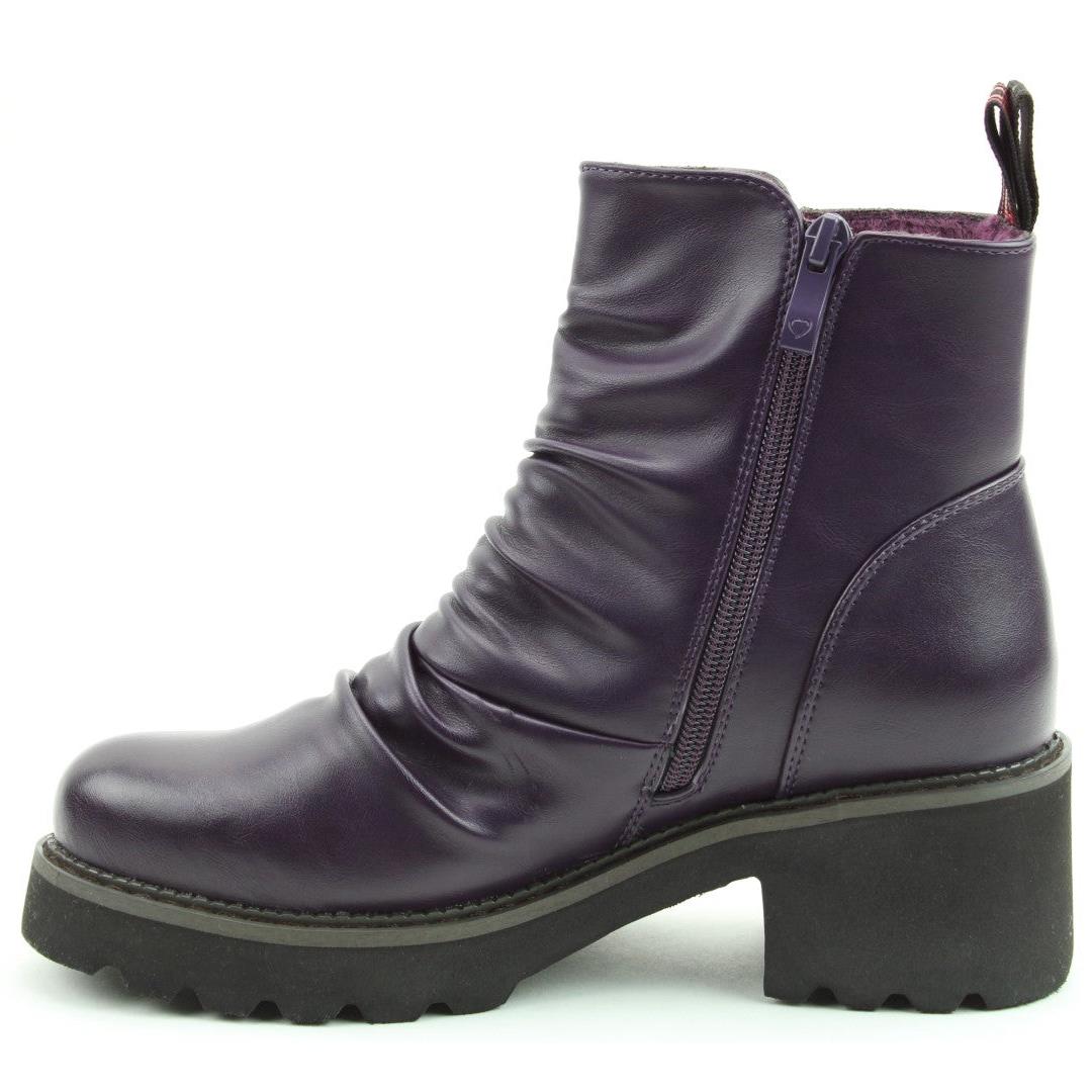 Heavenly Feet Sultan Purple Litesoles Vegan Ankle Boots