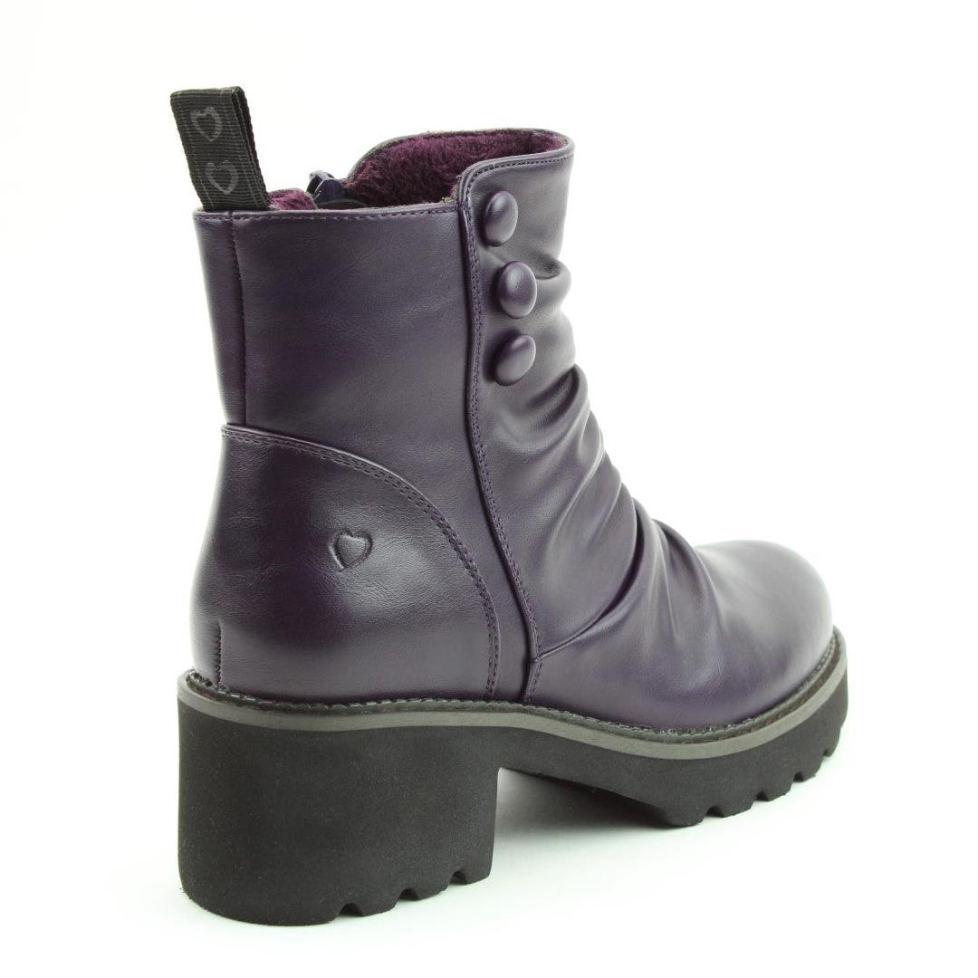 Heavenly Feet Sultan Purple Litesoles Vegan Ankle Boots