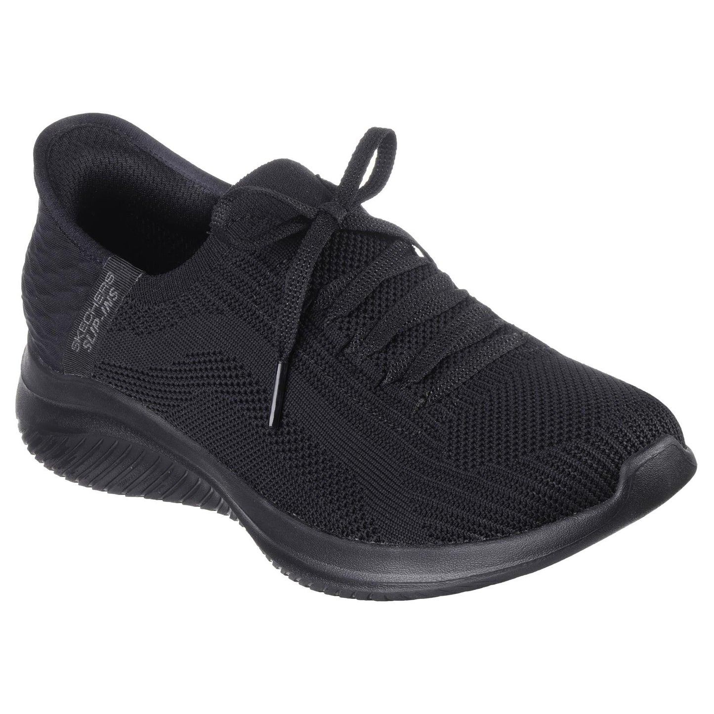 Skechers Ladies Ultra Flex 3.0 WIDE Fit Brilliant Path Black Vegan Slip In Shoes