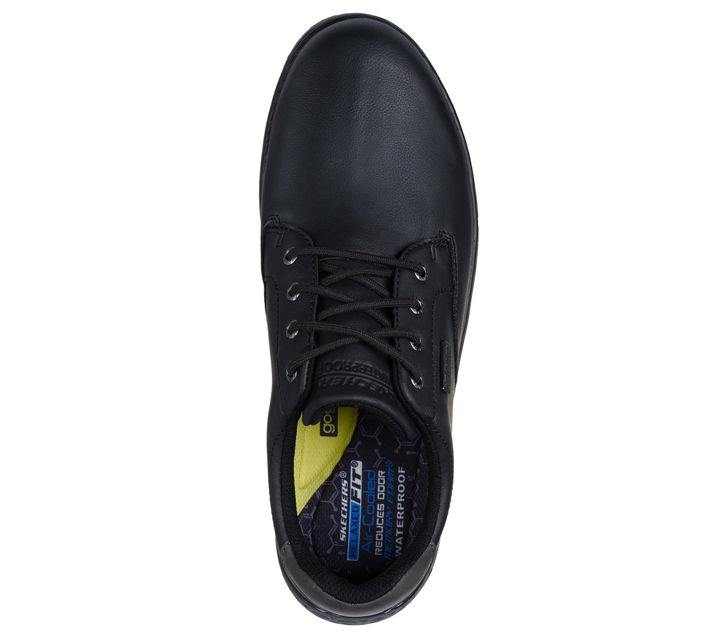 Mens Skechers Black Garlan Pryor Waterproof Relaxed Fit Memory Foam Shoes 205234