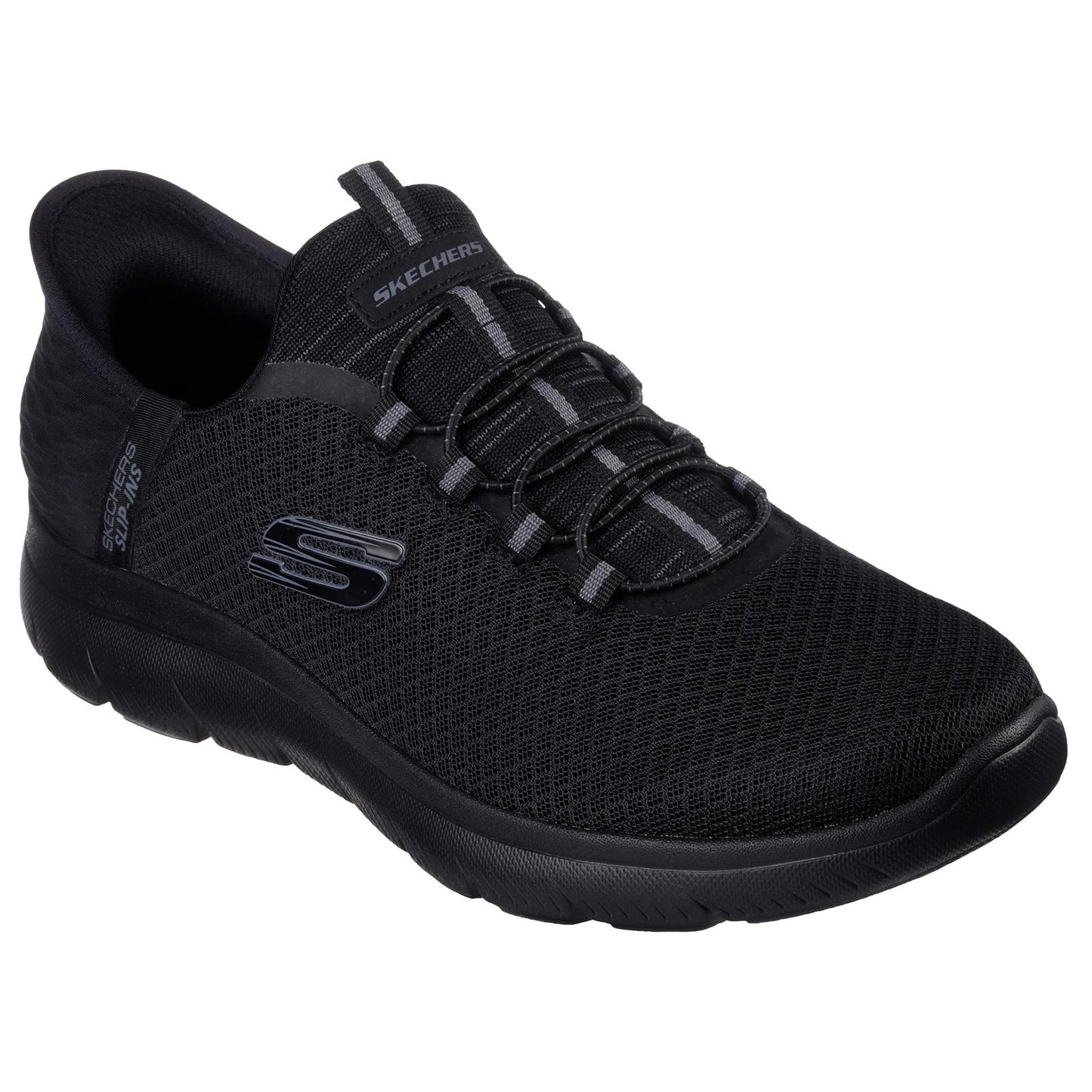 Skechers Mens Summits High Range Black Slip Ins Wide Fit Shoes 232457W/BBK