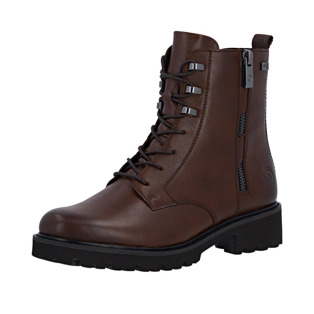 Remonte Womens Smooth Leather Side Zip Ankle Boots D8656-25