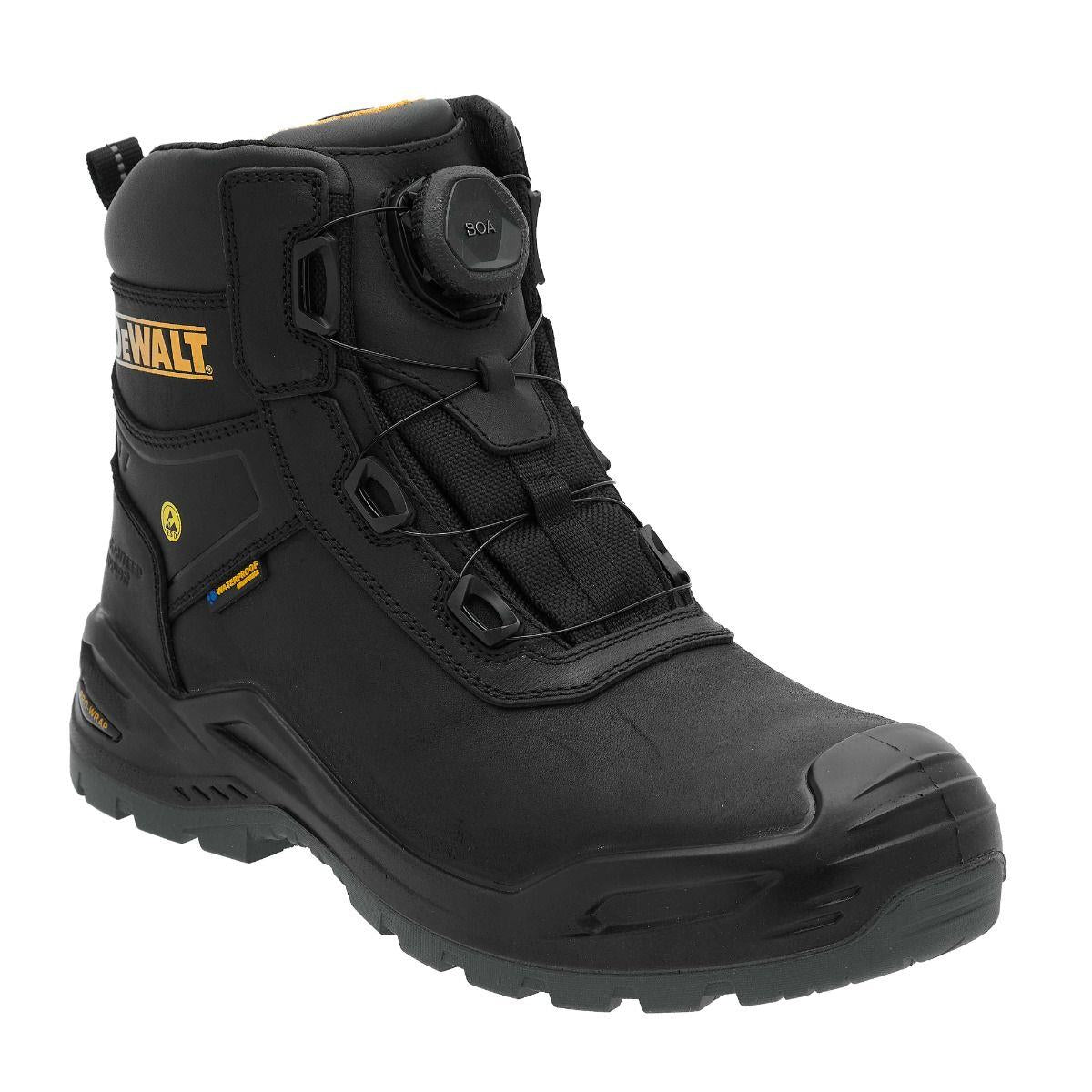 Dewalt Lander Black Mens Waterproof Nubuck Leather BOA® fit system Safety Boots