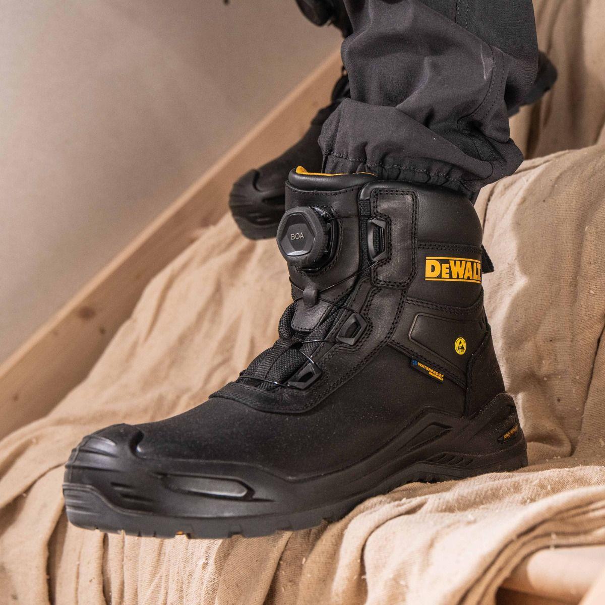 Dewalt Lander Black Mens Waterproof Nubuck Leather BOA® fit system Safety Boots
