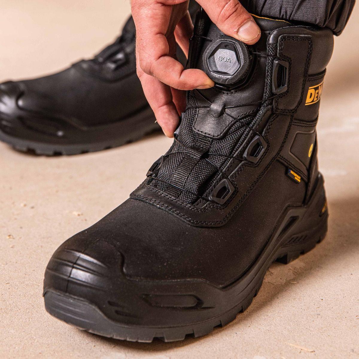 Dewalt Lander Black Mens Waterproof Nubuck Leather BOA® fit system Safety Boots