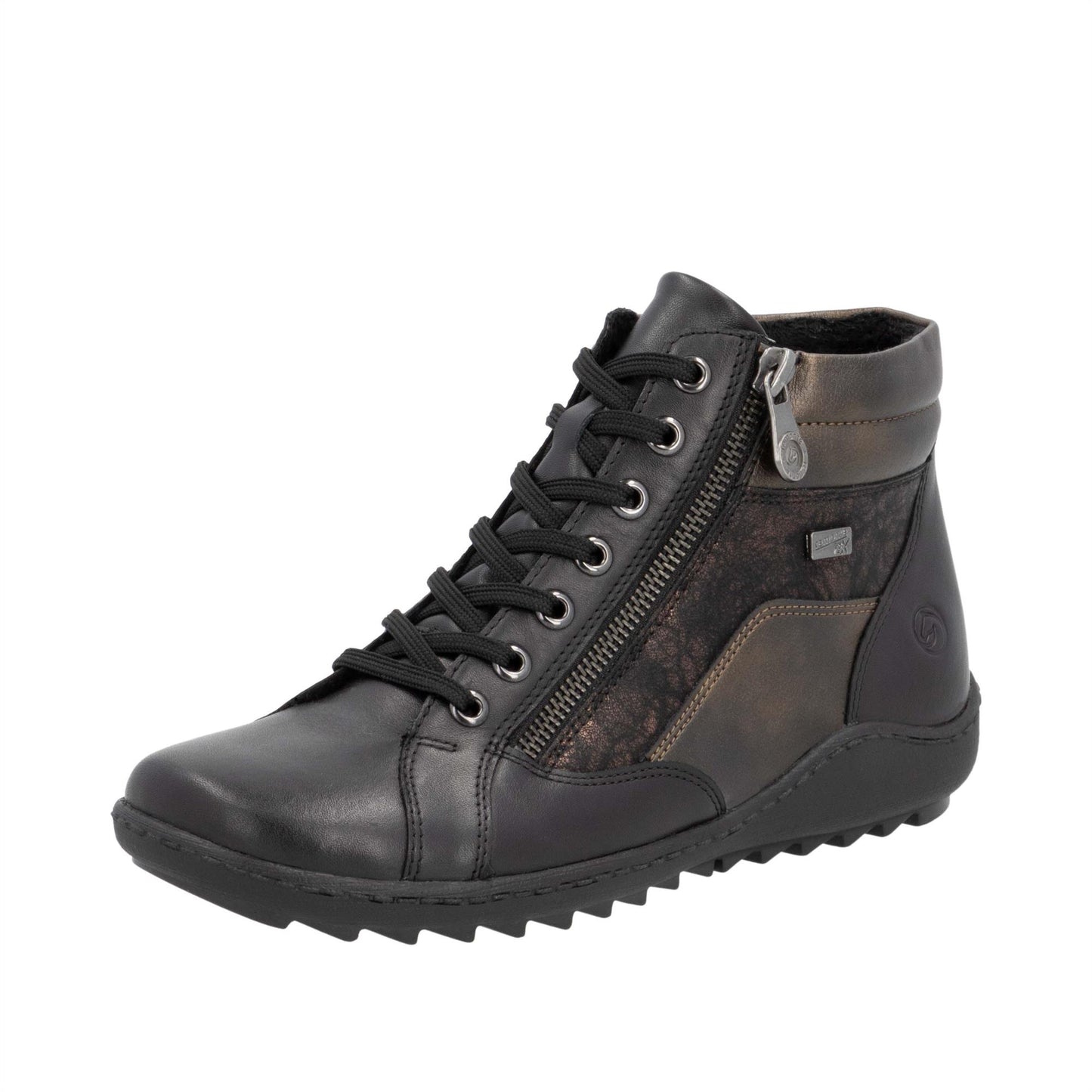 Remonte Womens Black Lined Zip Ankle Boots R1458-03