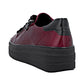 Remonte Women's Red Combi Zip Patent Shoes D1C09-35