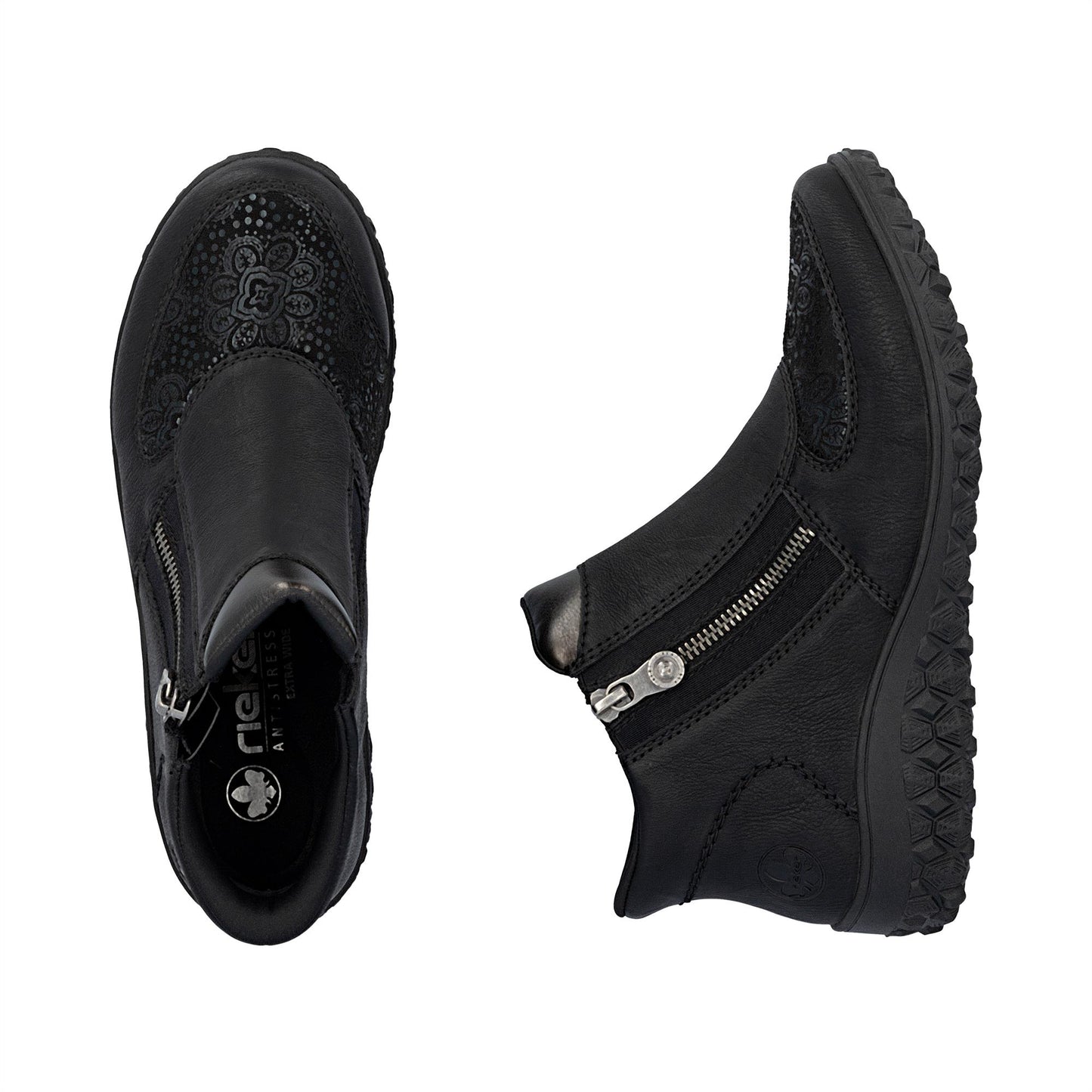 Rieker 59558-00 Womens Fleece Lined Ankle Boots