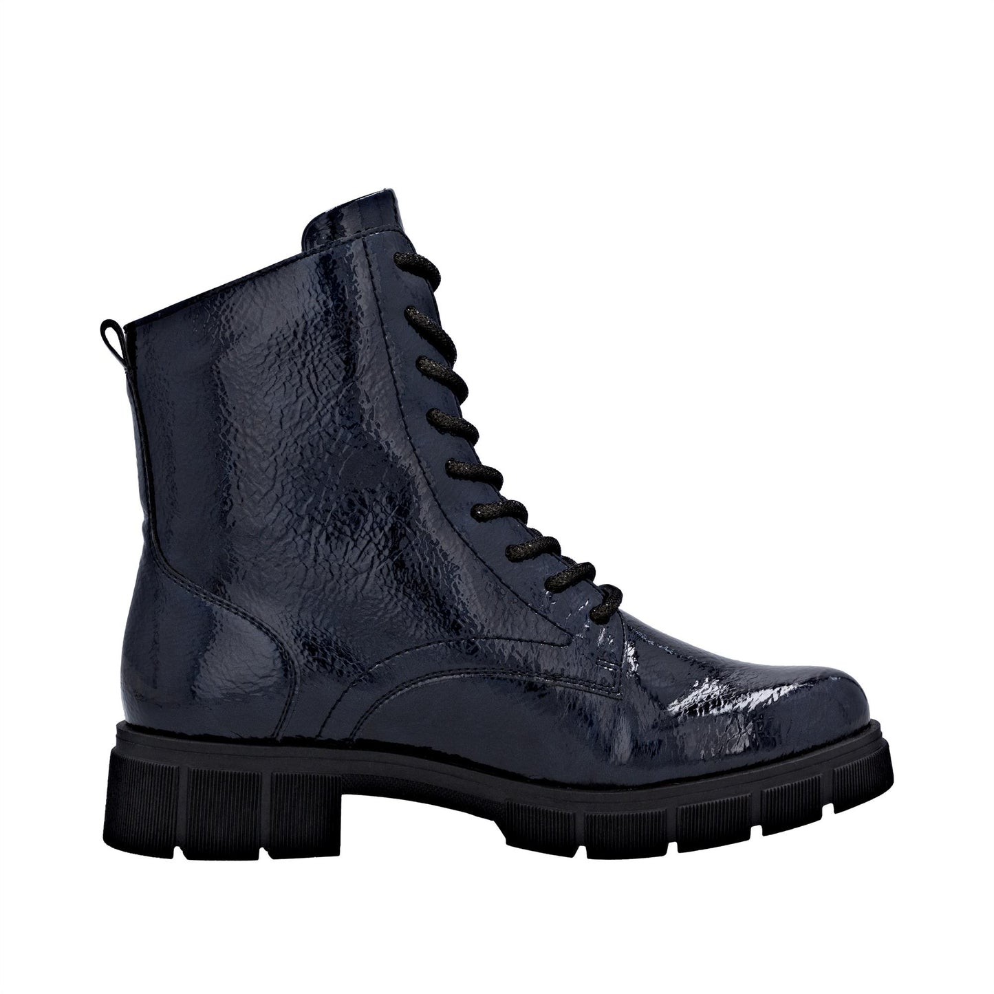 Remonte D2S72-14 Women's Lined Midnight Blue Patent Ankle Boots