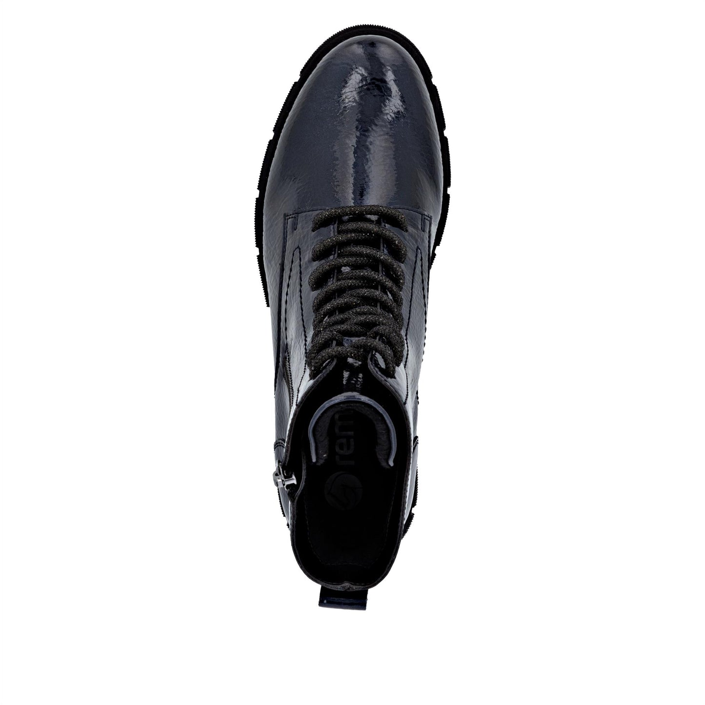 Remonte D2S72-14 Women's Lined Midnight Blue Patent Ankle Boots