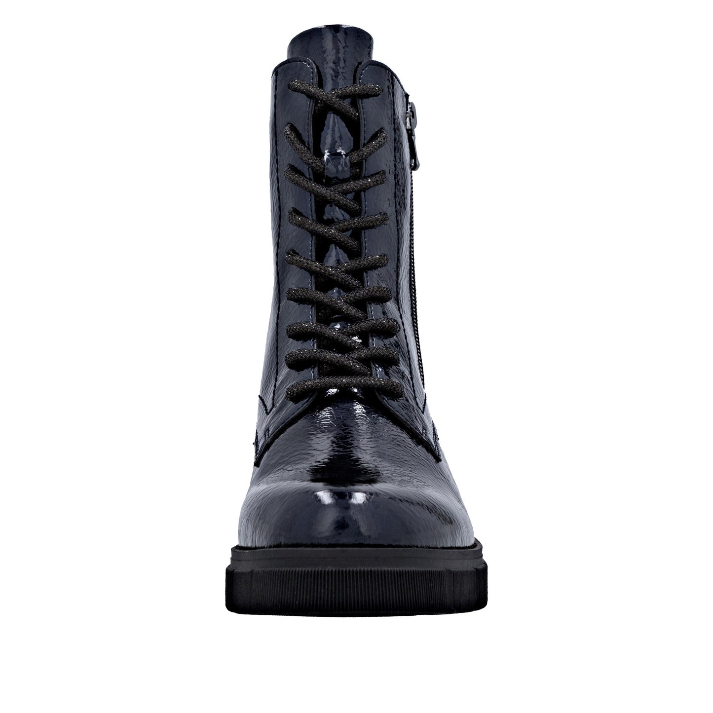 Remonte D2S72-14 Women's Lined Midnight Blue Patent Ankle Boots