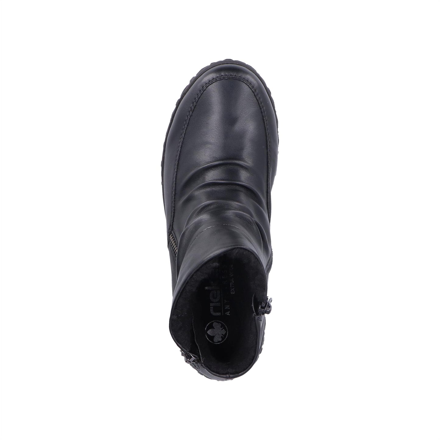 Rieker Womens 59585-01 Black Fleece Lined Ankle Boots