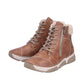 Rieker Womens 45931-24 Brown Fleece Lined Lace Up Ankle Boots