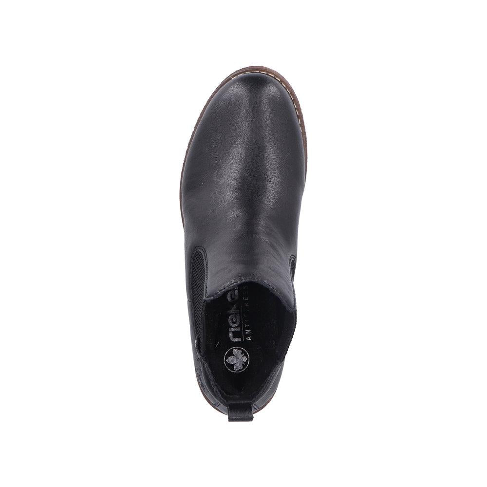 Rieker Womens 79450-00 Black Fleece Lined Chelsea Boots