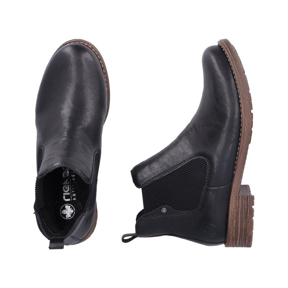 Rieker Womens 79450-00 Black Fleece Lined Chelsea Boots