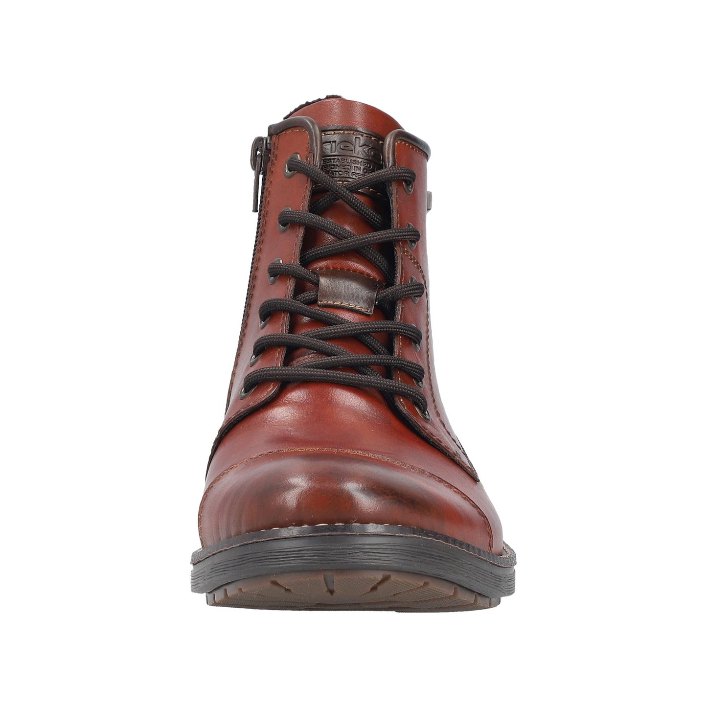 Rieker Men's F4546-24 Brown Fleece Lined Leather Ankle Boots
