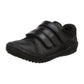 Hush Puppies Boys Dom Black Leather School Shoes