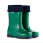 Term Rolltop M2001601 Green/Navy Removable Warm Sock Lined Wellies
