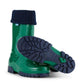 Term Rolltop M2001601 Green/Navy Removable Warm Sock Lined Wellies