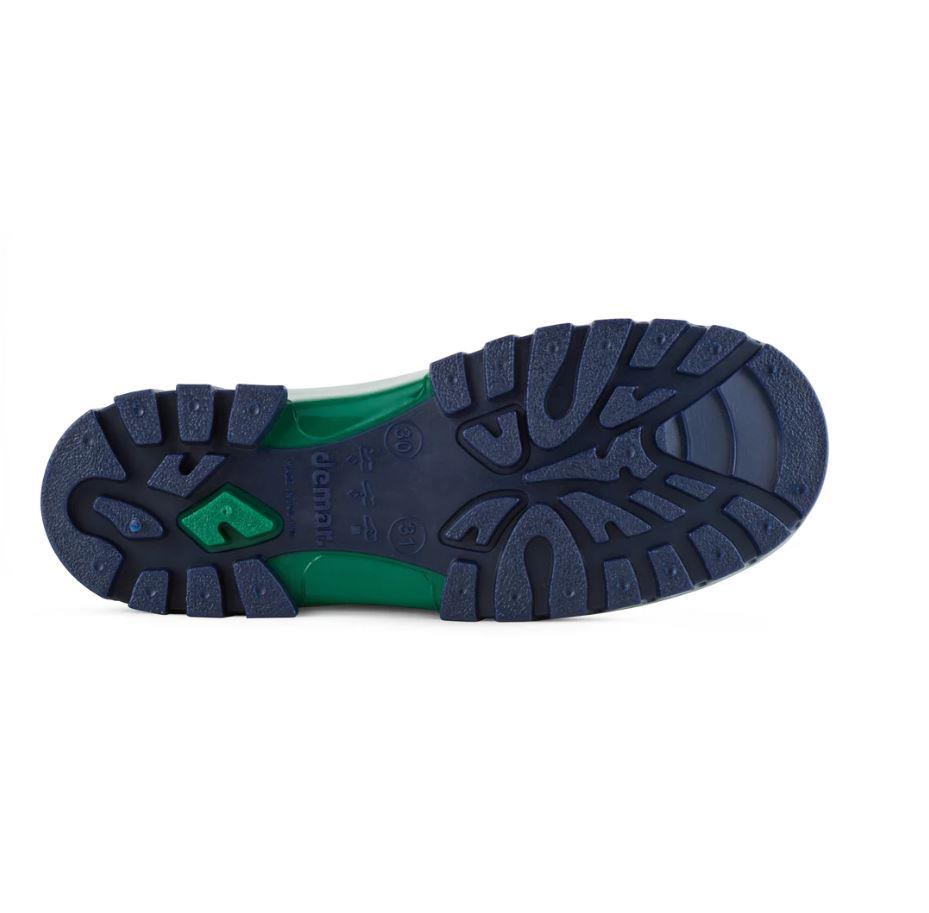 Term Rolltop M2001601 Green/Navy Removable Warm Sock Lined Wellies