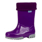 Term Rolltop M2001601 Purple/Grey Removable Warm Sock Lined Wellies