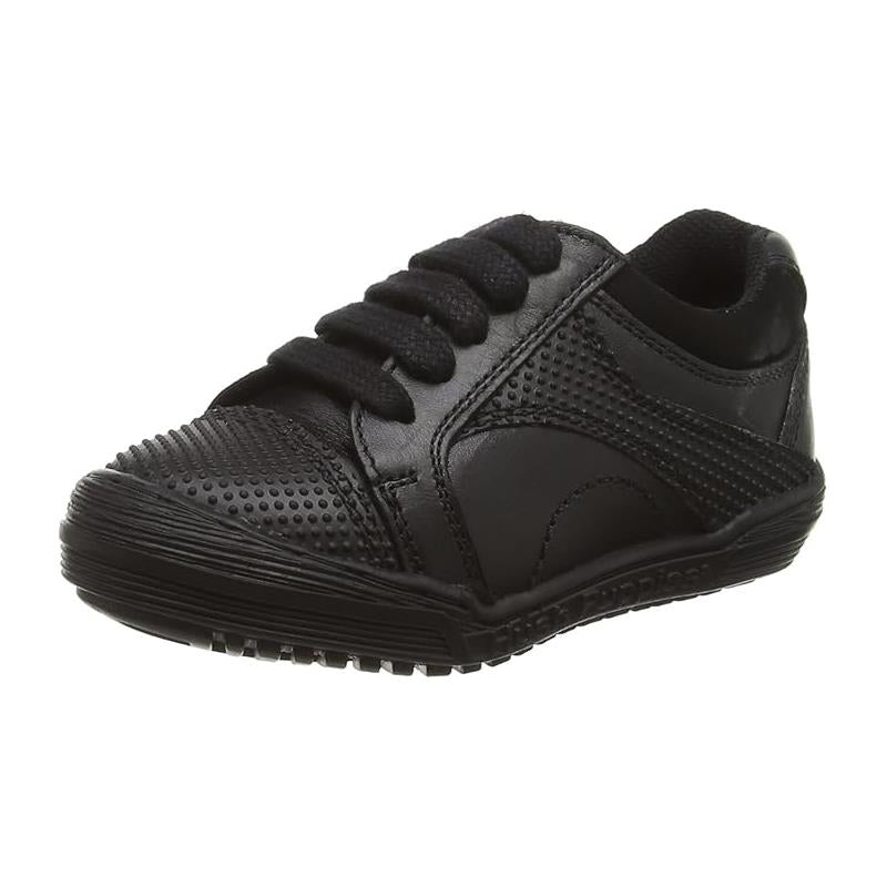 Hush Puppies Boys Martin Black Leather School Shoes