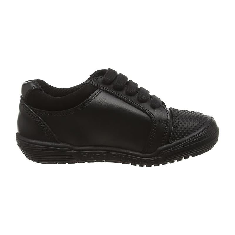 Hush Puppies Boys Martin Black Leather School Shoes