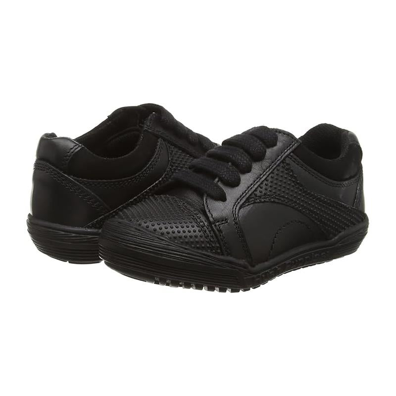 Hush Puppies Boys Martin Black Leather School Shoes