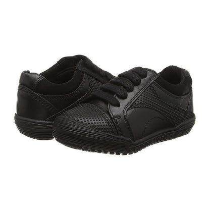 Hush Puppies Boys Martin Black Leather School Shoes