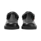 Kickers Infants Girls Kick T Vel Black Leather Adjustable School Shoes 1-17301